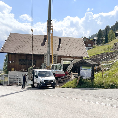 Baustelle von der strasse aus